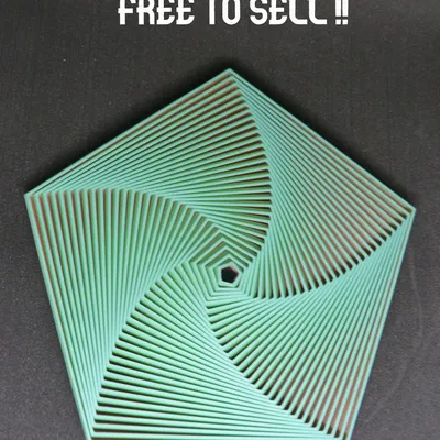 Mẫu in 3D Đồ chơi giải trí 30 vòng xoắn hình ngũ giác (Pentagon Fidget)