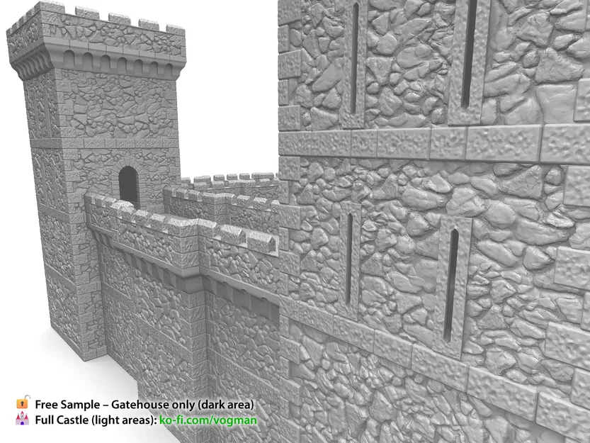Nhà Cổng Lâu Đài Trung Cổ Lắp Ghép – Địa hình Wargaming 28mm, In 3D bởi VogMan - Image 8