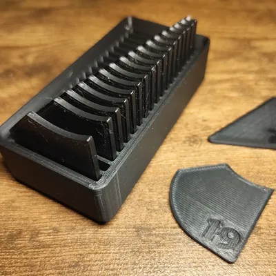 Bộ Thước Đo Bán Kính Gridfinity (2mm - 20mm) - Bản Remix