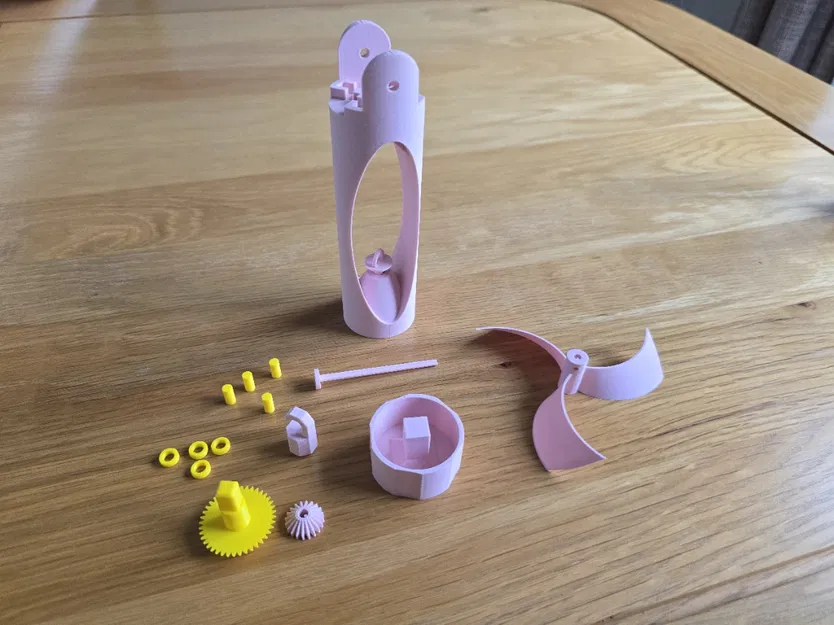 Quạt cầm tay chạy bằng dây thun (Rubber Band Powered Fan) - Image 2