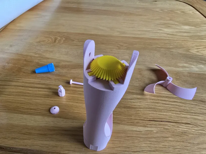 Quạt cầm tay chạy bằng dây thun (Rubber Band Powered Fan) - Image 5