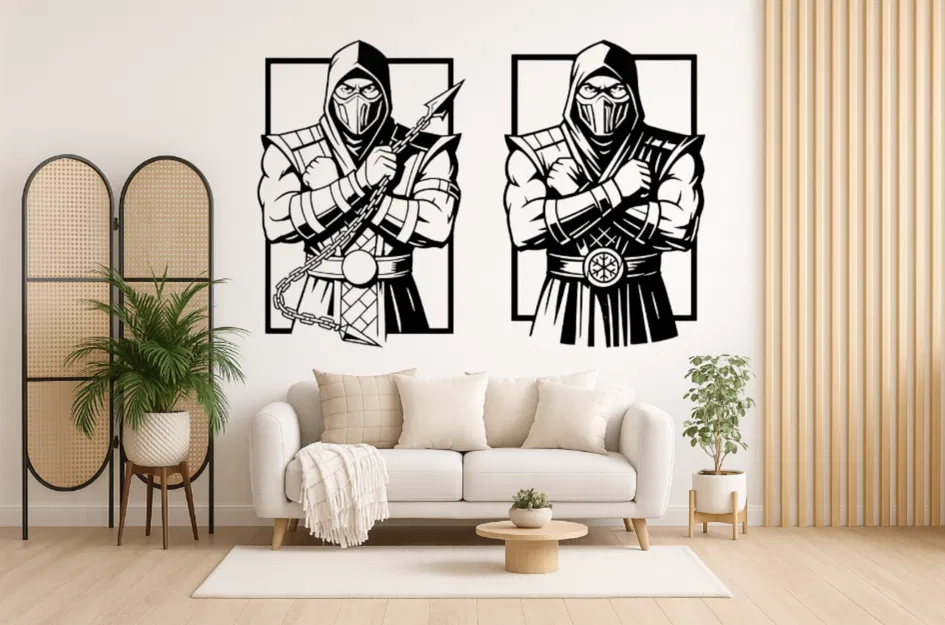 WallArt Mortal Kombat 001 - Tác phẩm treo tường 3D độc đáo - Image 1