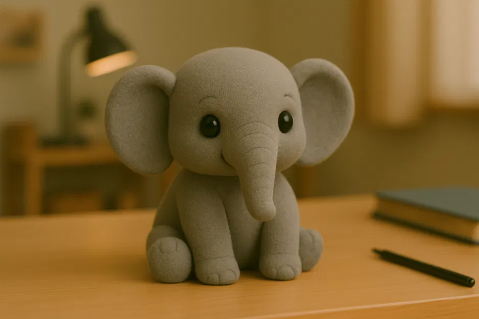 Mô hình chú voi con 3D dễ thương trang trí bàn làm việc - Image 1