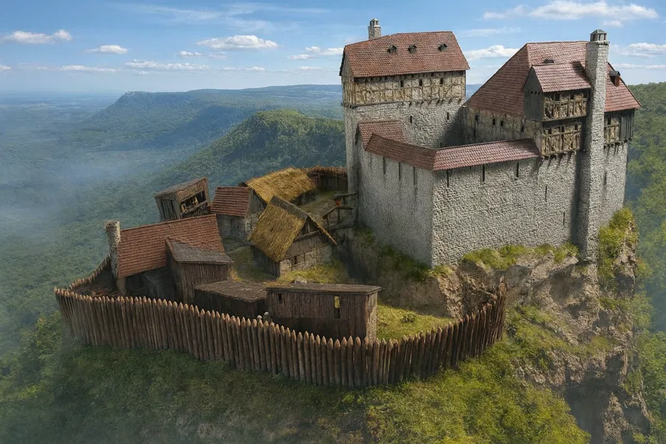 Mô hình Lâu đài Burg Greifenstein - Đức (Trung cổ) - Image 1