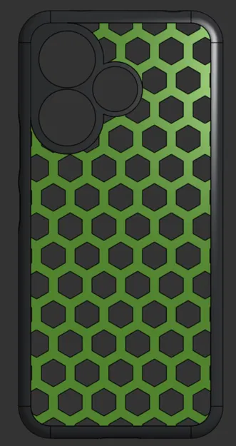 Ốp lưng 3D cho Xiaomi Redmi 13 5G - Phiên bản V4 tùy biến lưới lục giác - Image 1