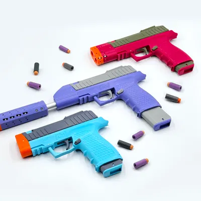 Znc Aus - Súng Nerf lục lặc mạnh mẽ, nạp đạn qua băng, lên tới 200FPS