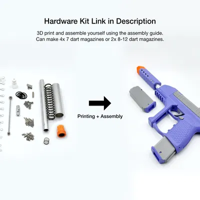 Znc Aus - Súng Nerf lục lặc mạnh mẽ, nạp đạn qua băng, lên tới 200FPS