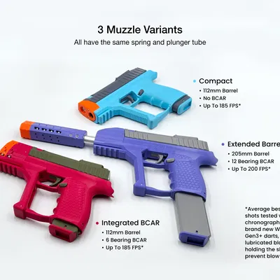 Znc Aus - Súng Nerf lục lặc mạnh mẽ, nạp đạn qua băng, lên tới 200FPS