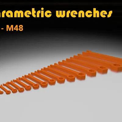 Bộ cờ lê tham số in 3D đa năng từ kích thước M3 đến M48