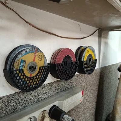 Giá treo đĩa máy mài góc gắn tường (50mm) - Tự in 3D gọn gàng