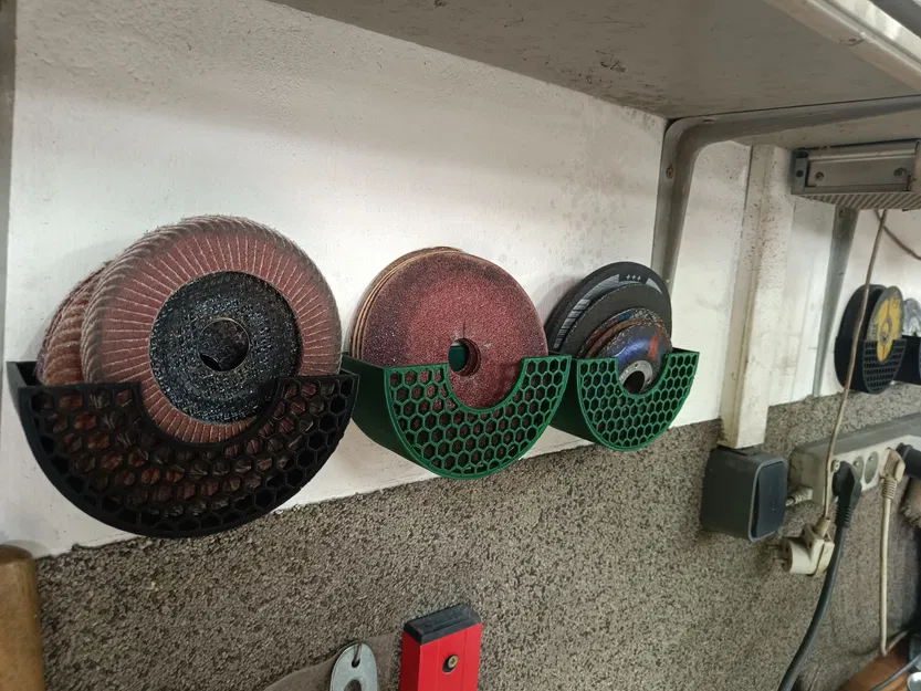 Giá treo đĩa máy mài góc gắn tường (50mm) - Tự in 3D gọn gàng - Image 2