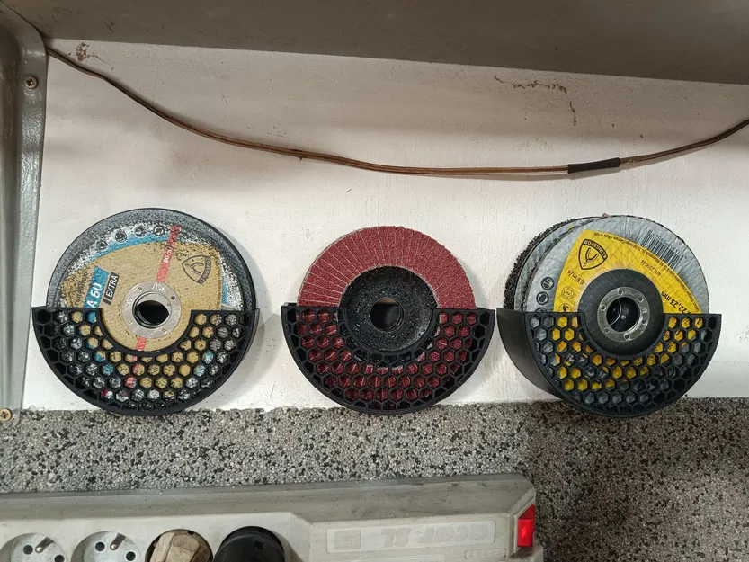 Giá treo đĩa máy mài góc gắn tường (50mm) - Tự in 3D gọn gàng - Image 3