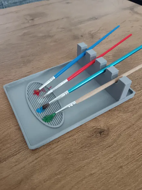 Giá đỡ và khay làm sạch cọ vẽ tiện lợi cho họa sĩ - Image 2