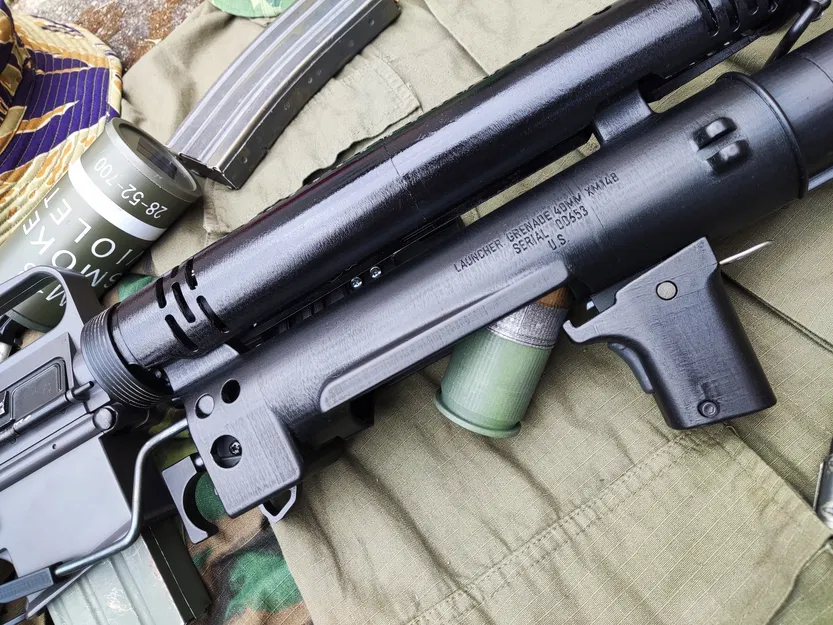 Mô hình súng phóng lựu 40mm Colt XM148 cho M16A1 (Chiến tranh Việt Nam) - Image 3