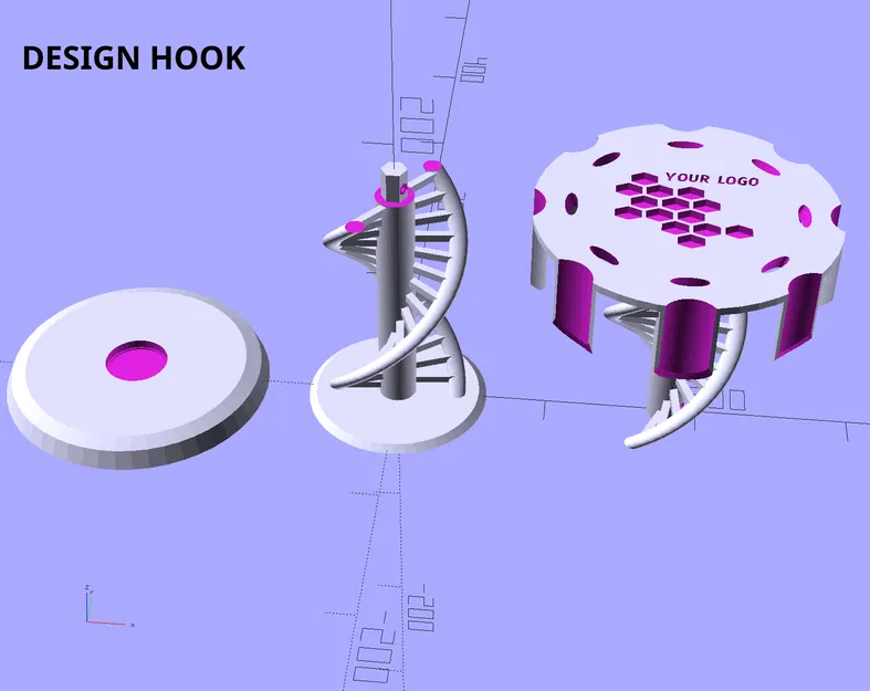 Giá đỡ pipette xoay kèm mô hình xoắn DNA, có thể tùy chỉnh - Image 5