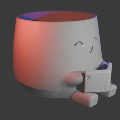 Chậu cây trang trí hình nhân vật đọc sách đáng yêu