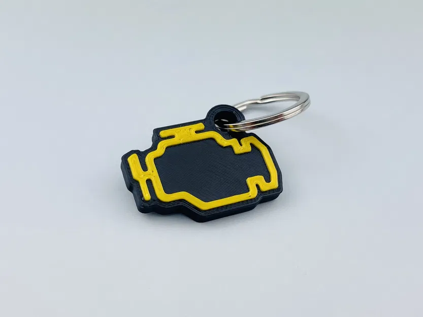 Móc khóa biểu tượng đèn báo kiểm tra động cơ (Check Engine Light) - Image 2