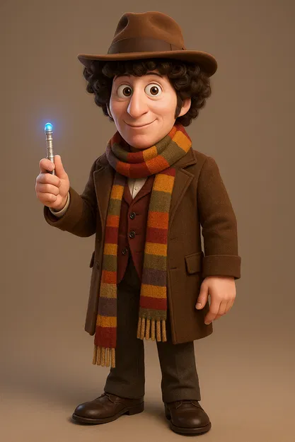 Mô hình 3D The 4th Doctor (Doctor Who) chất lượng cao - Image 1