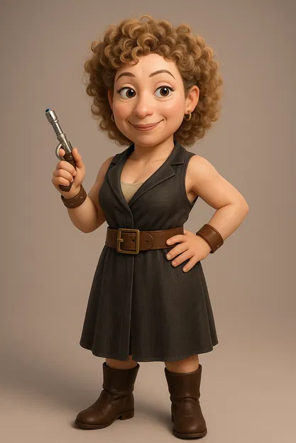 Mô hình 3D nhân vật River Song trong Doctor Who phong cách hoạt hình - Image 1