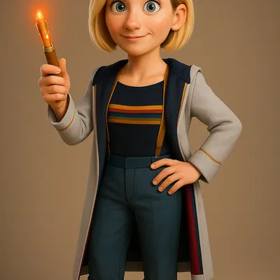 Mô hình 3D Doctor thứ 13 (The 13th Doctor) phong cách Chibi