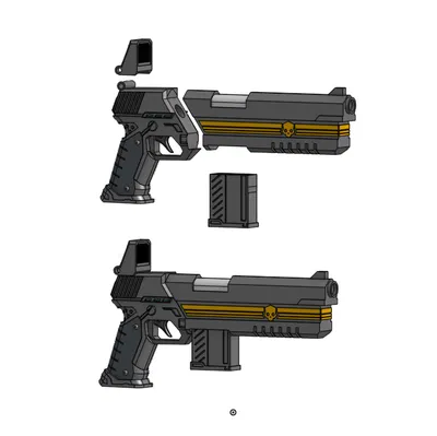 Mô hình súng P-92 Warrant từ Helldivers 2 - File in 3D chất lượng