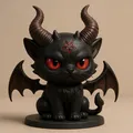 Mô Hình 3D Mèo Ác Quỷ Chibi - Đồ Decor Cực Ấn Tượng - Thumbnail 3