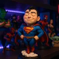 Superman Đang Bay - Mô Hình 3D Phong Cách Chibi - Thumbnail 1