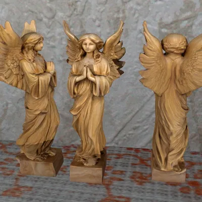 Tượng Thiên Thần chắp tay trên bệ vuông - Không cần support, sẵn sàng cho in FDM, dễ tô màu