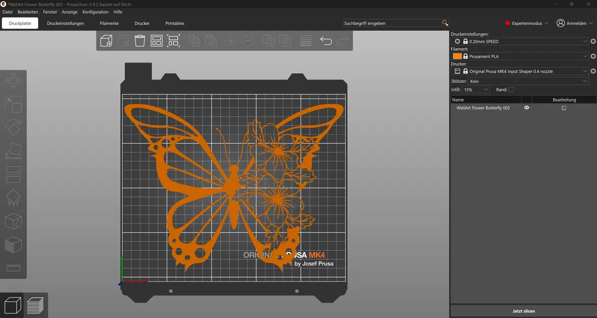 WallArt Flower Butterfly 002 - Tranh treo tường nghệ thuật 3D - Image 2