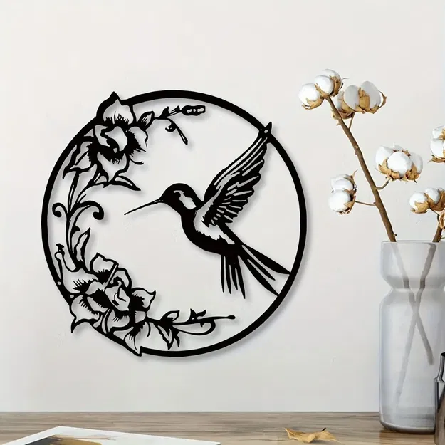 WallArt Humming Bird 004 - Tranh treo tường nghệ thuật 3D hiện đại - Image 1