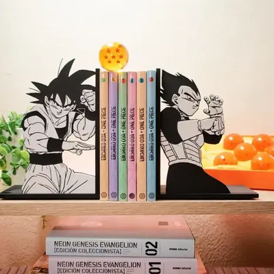 Chặn sách Son Goku và Vegeta (bộ 2 cái) | Dragon Ball Fan Art