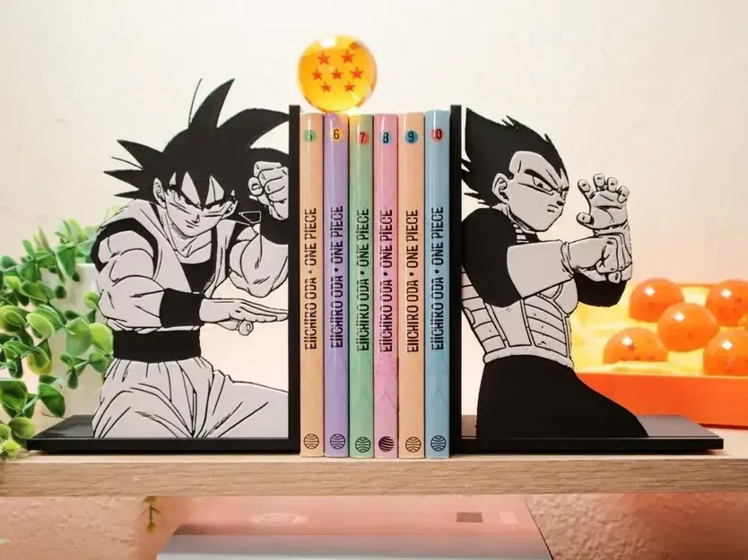 Chặn sách Son Goku và Vegeta (bộ 2 cái) | Dragon Ball Fan Art - Image 2