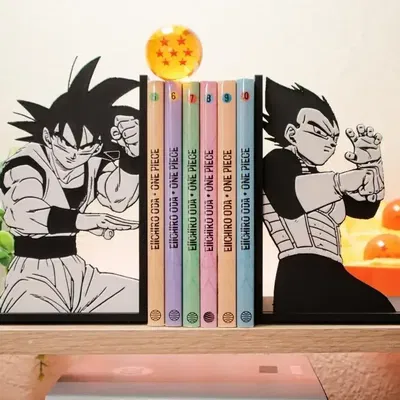 Chặn sách Son Goku và Vegeta (bộ 2 cái) | Dragon Ball Fan Art