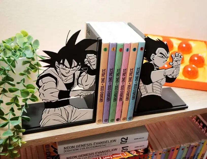 Chặn sách Son Goku và Vegeta (bộ 2 cái) | Dragon Ball Fan Art - Image 9