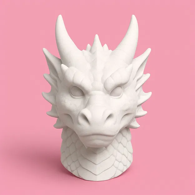 Tải miễn phí mô hình đầu rồng 3D phong cách cung hoàng đạo - Image 1