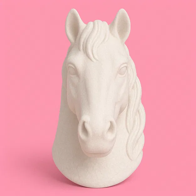 Mô hình đầu ngựa 3D trang trí phong thủy nghệ thuật - Image 1