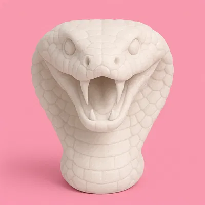 Tải miễn phí mô hình đầu rắn hổ mang 3D (Chinese Zodiac Cobra)
