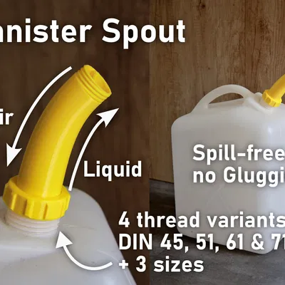 Vòi rót can có lỗ thông hơi – DIN45 / DIN51 / DIN61 / DIN71