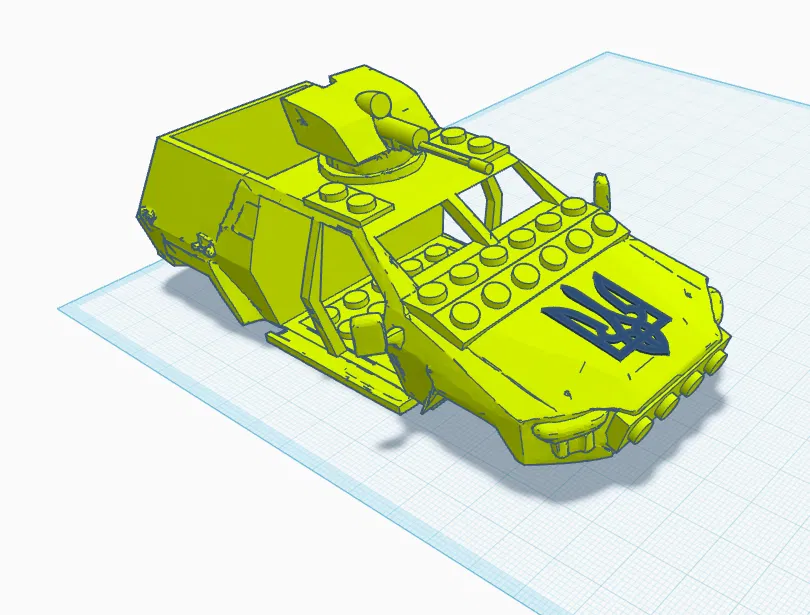 Mô hình xe bọc thép Ukraine 4x4 HORT (phong cách LEGO) - Image 2