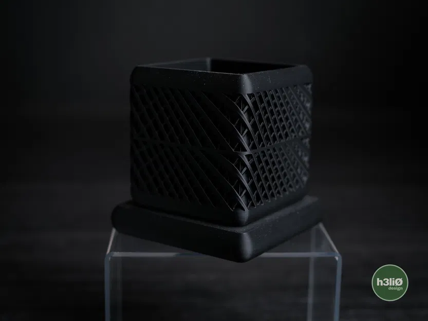 qube · planter: Chậu cây tối giản hiện đại có khay hứng nước - Image 3