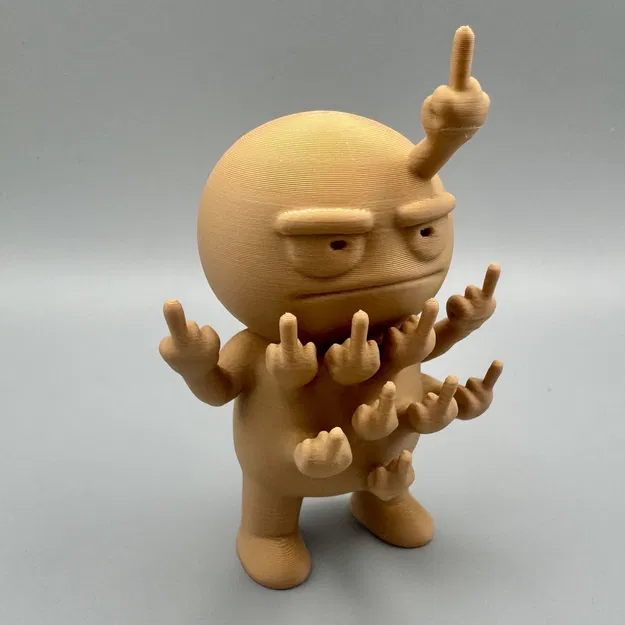 Middlefinger Meme – Mô hình nhân vật tức giận với đầy ngón tay giữa - Image 1