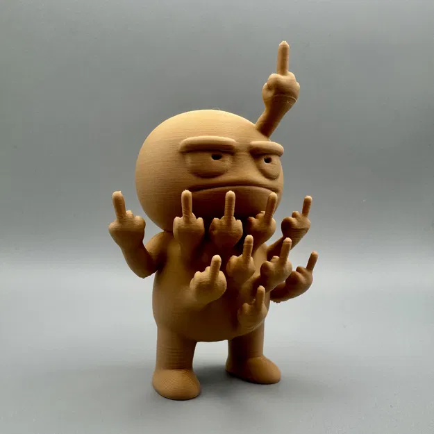 Middlefinger Meme – Mô hình nhân vật tức giận với đầy ngón tay giữa - Image 2