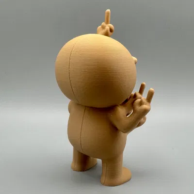 Middlefinger Meme – Mô hình nhân vật tức giận với đầy ngón tay giữa