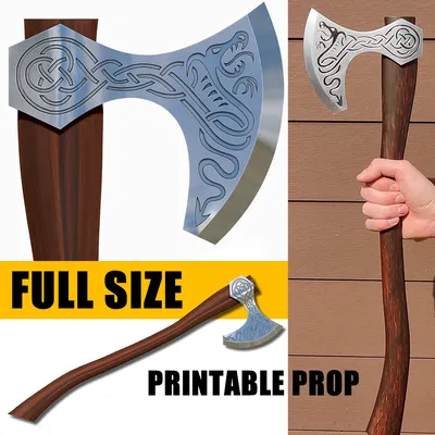 Rìu Chiến Viking In 3D – Bản Sao Kích Thước Thật Cho Cosplay & Trưng Bày