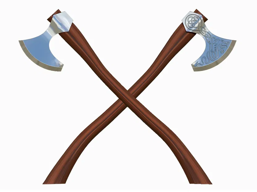 Rìu Chiến Viking In 3D – Bản Sao Kích Thước Thật Cho Cosplay & Trưng Bày - Image 3