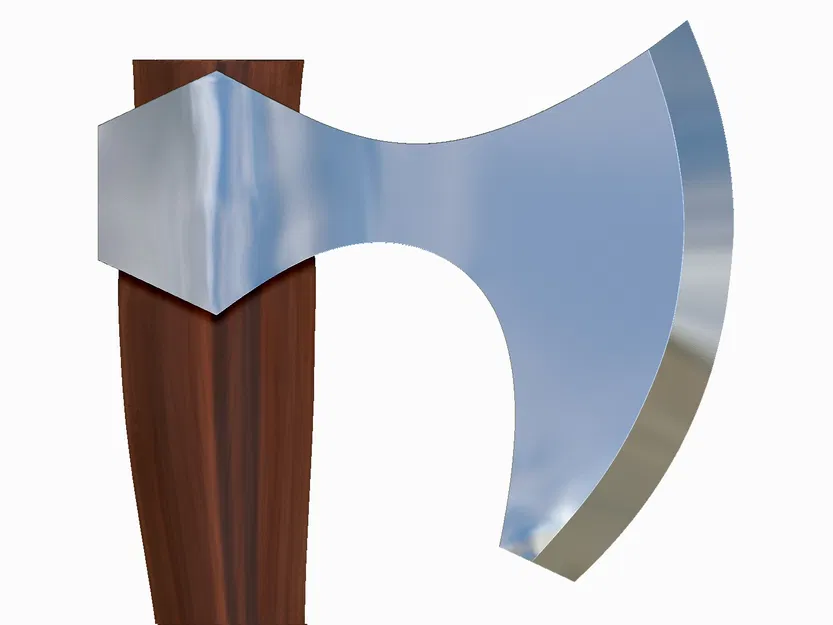 Rìu Chiến Viking In 3D – Bản Sao Kích Thước Thật Cho Cosplay & Trưng Bày - Image 4