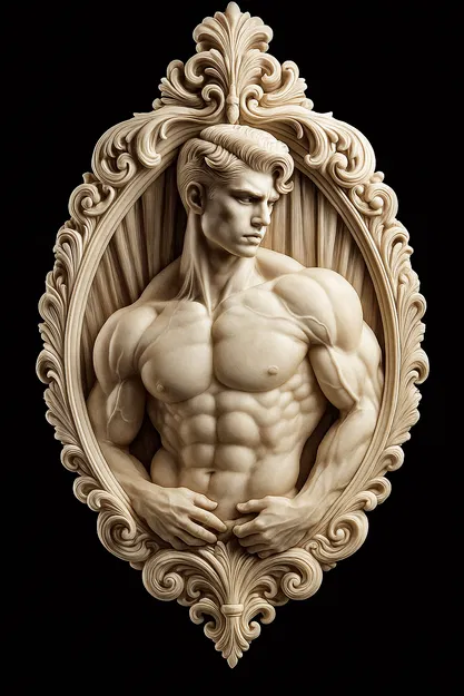 Mô hình phù điêu 3D chân dung nam giới Kevin Relief nghệ thuật - Image 1