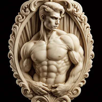 Mô hình phù điêu 3D chân dung nam giới Kevin Relief nghệ thuật