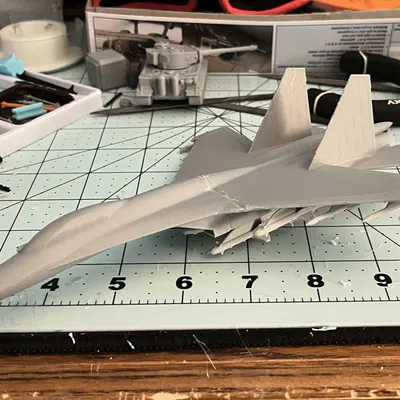 Mô hình máy bay chiến đấu Su-35 tỉ lệ 1/100 in 3D chi tiết