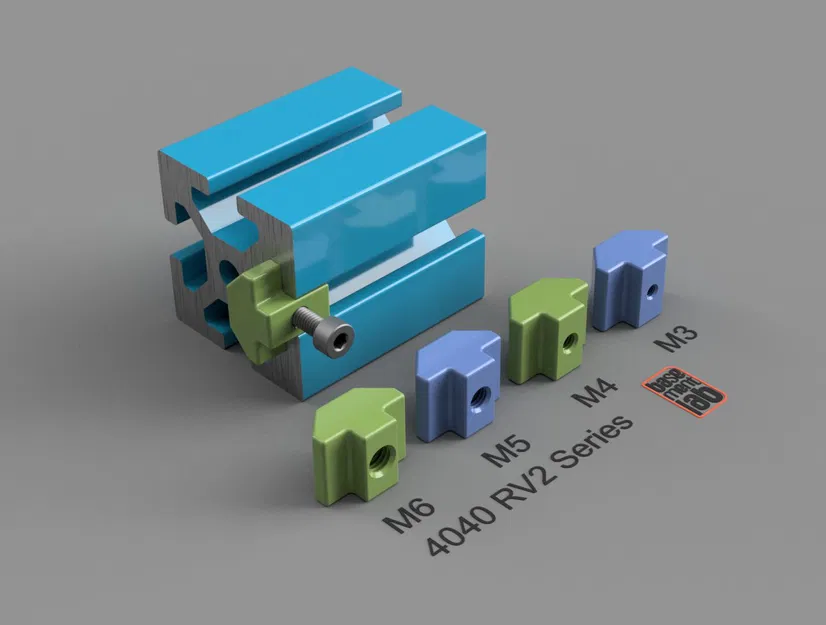 Ốc T-Slot 4040 Dòng RV2 - Ren M3 M4 M5 M6 - Image 1